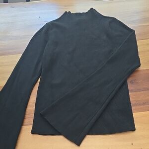 Maeve Black Cowl Neck Sweater Fitted Knit